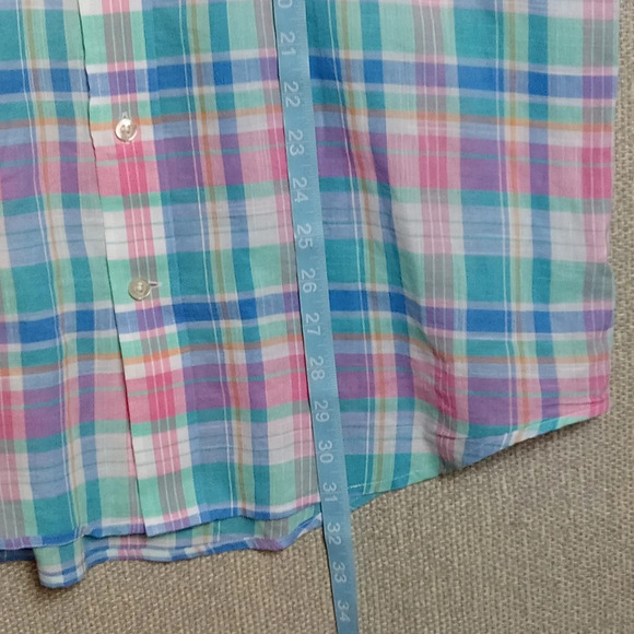 Vineyard Vines Classic Fit Tucker Shirt Mens Medium Multicolor Plaid Button Down - Picture 6 of 7